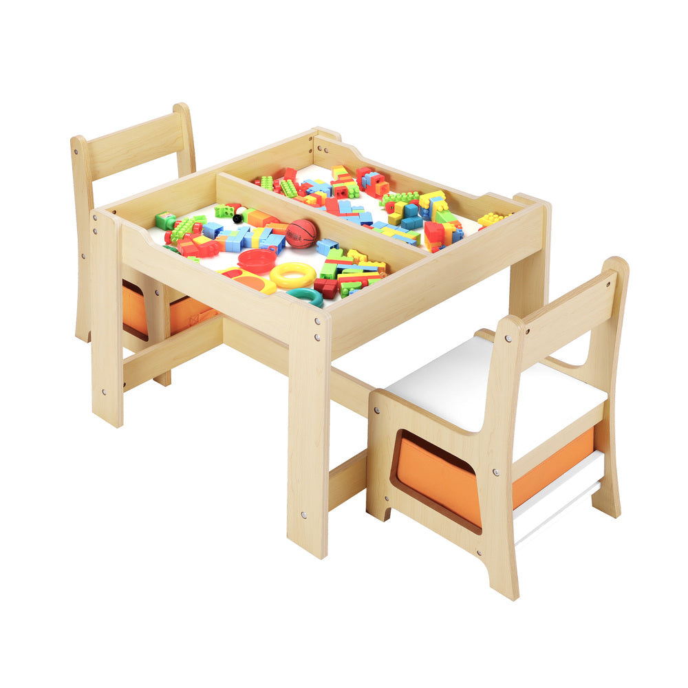 Multi-functional Kids Activity Playset with Study Desk and Storage