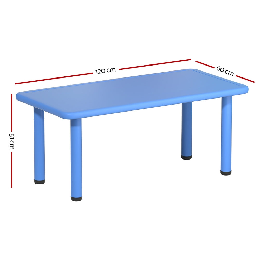 Kids Table Plastic Square Activity Study Desk 60X120Cm