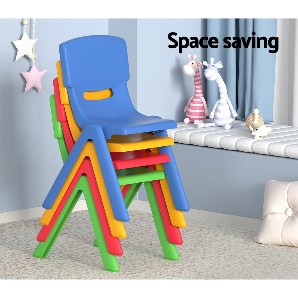 9Pcs Kids Table And Chairs Set Children Study Desk Furniture Plastic 8 Chairs