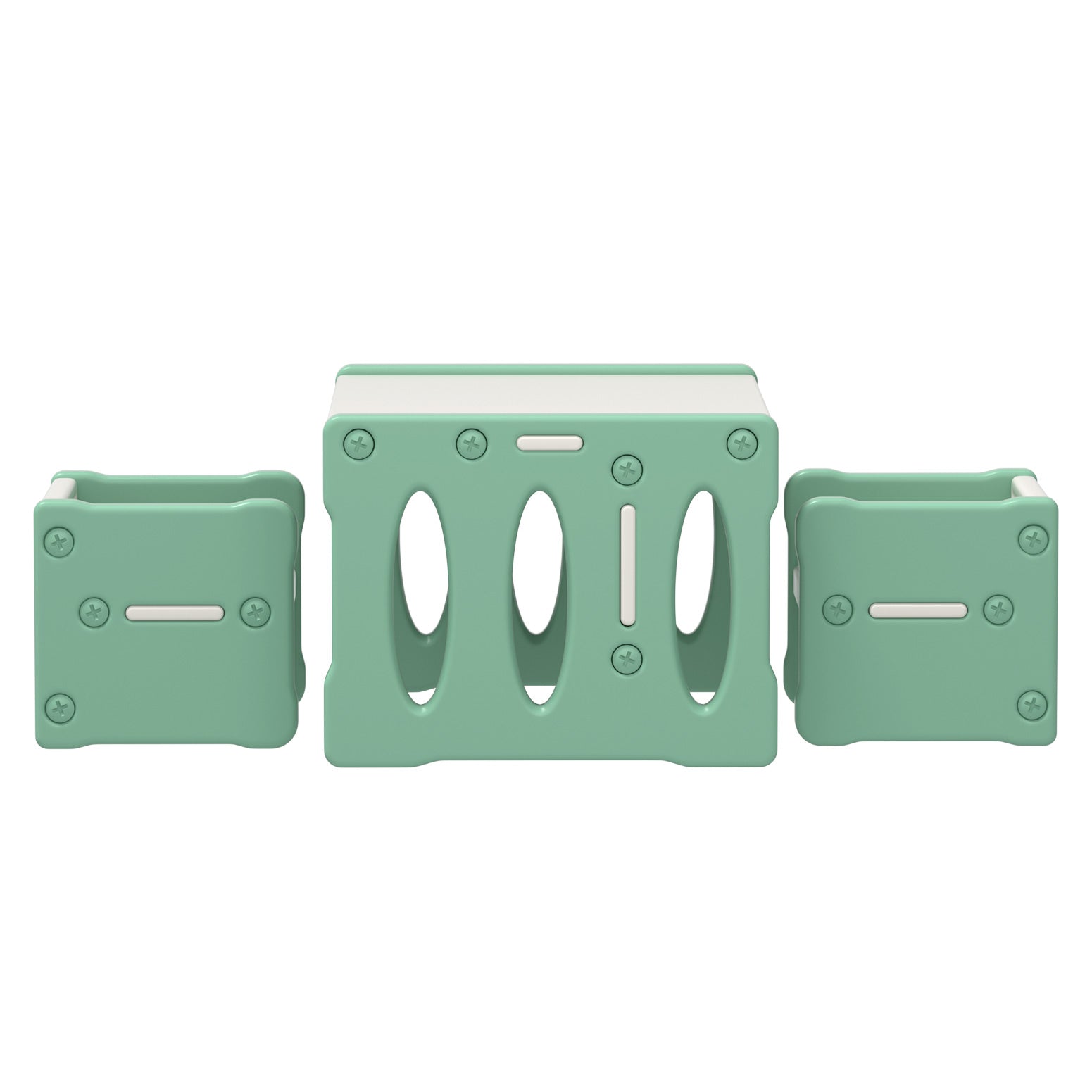 3Pcs Kids Table And Chairs Set Hdpe