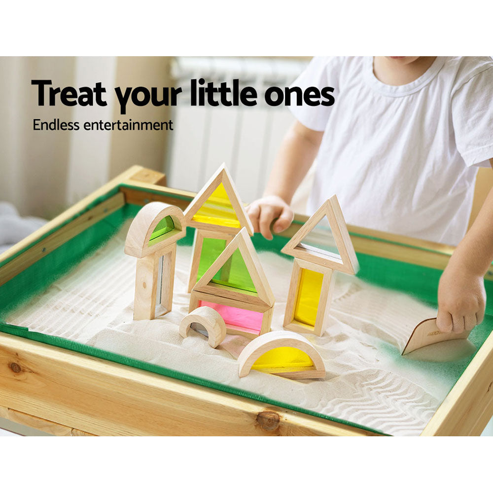 Kids Sandpit Wooden Sandbox Sand Pit Water Table Outdoor Toys 101Cm