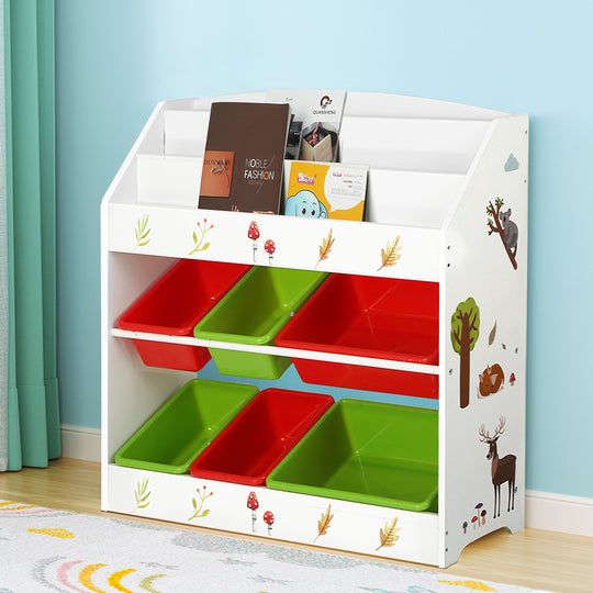 3 Tiers Kids Organiser Rack 6 Bins