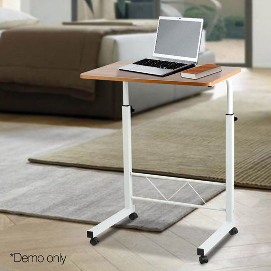 60cm Adjustable Laptop Desk Table Light Wood Home Office Workstation, 60Cm
