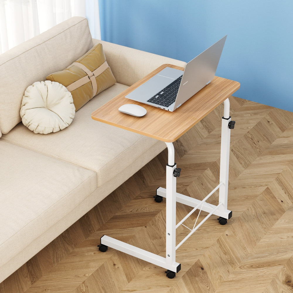 60cm Adjustable Laptop Desk Table Light Wood Home Office Workstation
