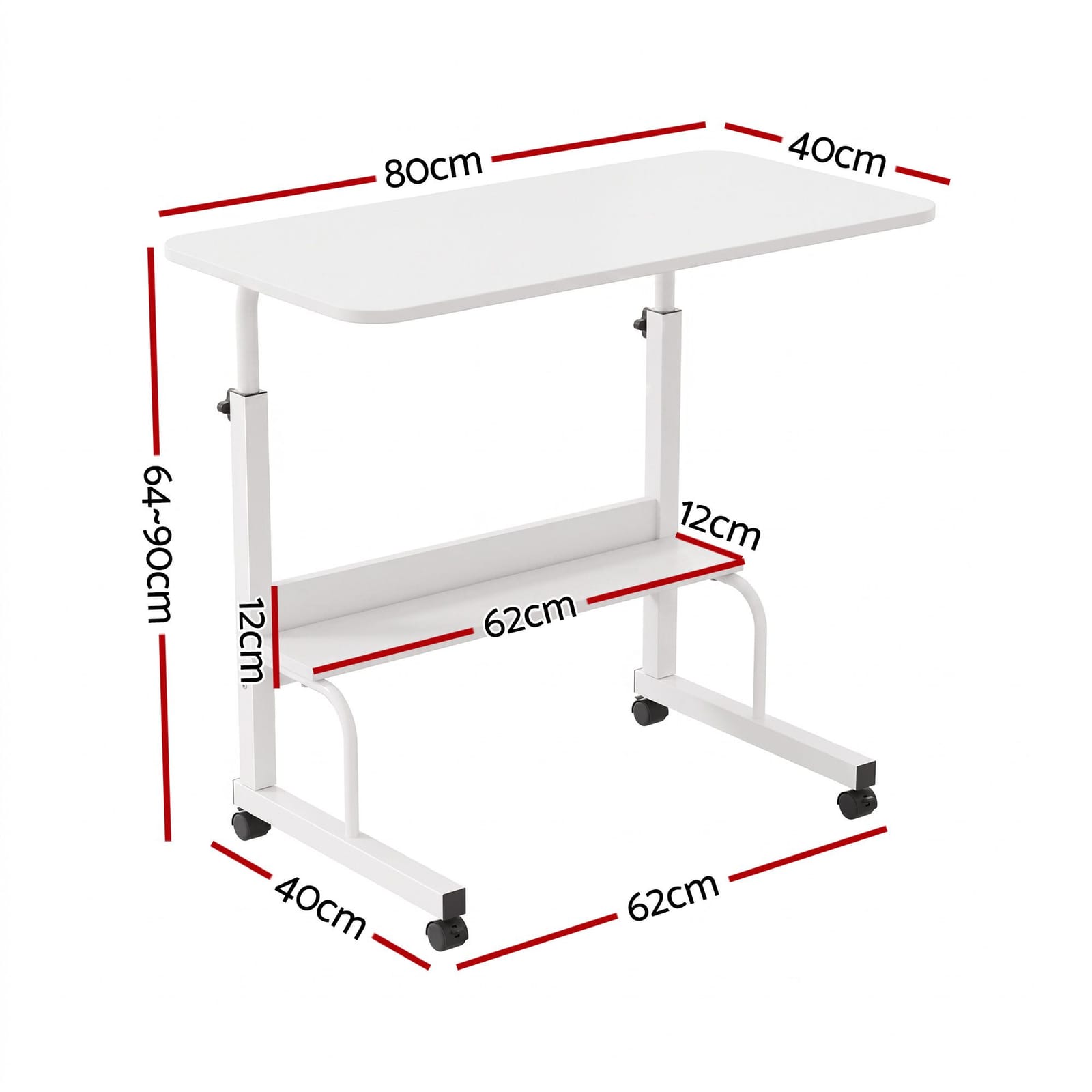 Portable Laptop Desk Height Adjustable 80x40x64cm