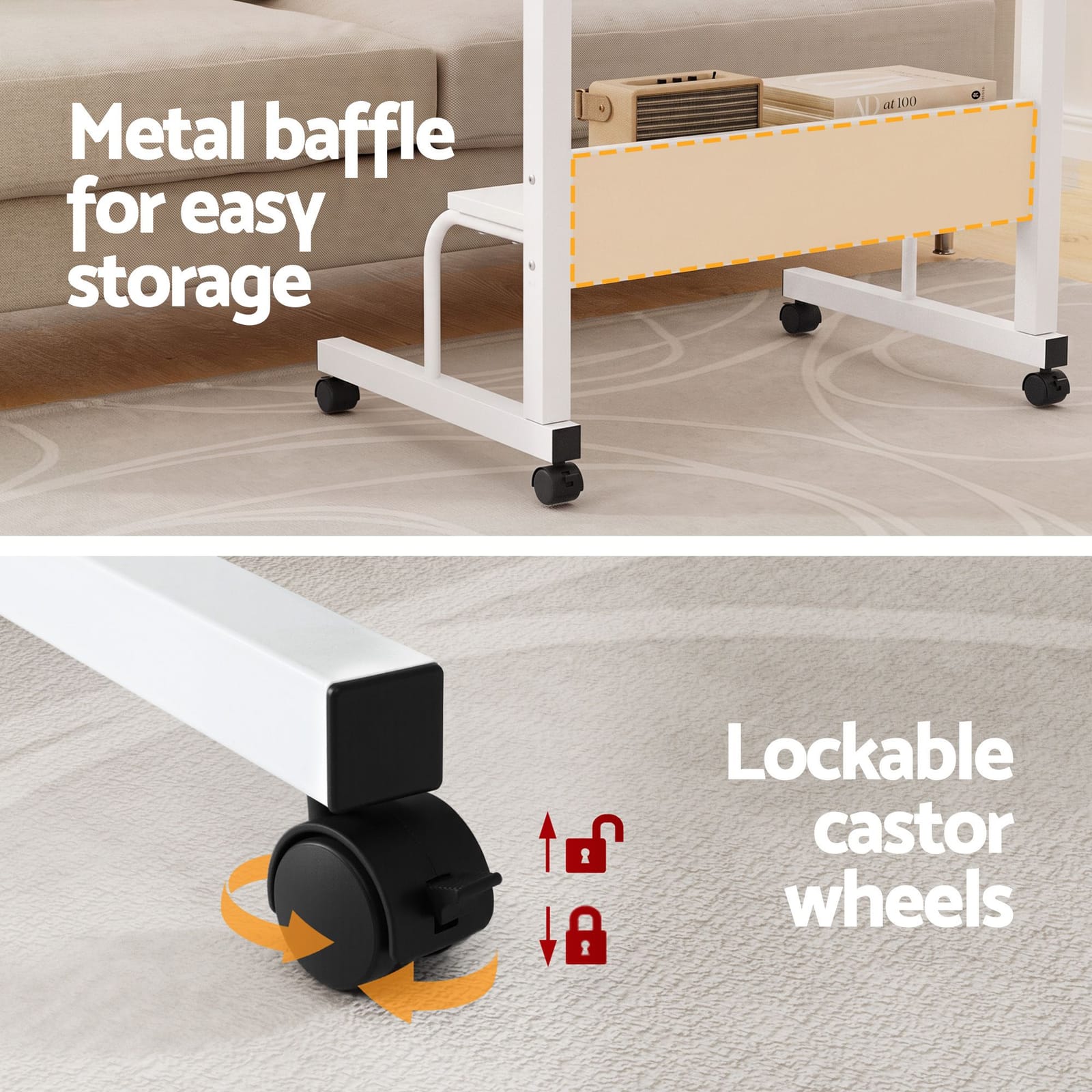 Portable Laptop Desk Height Adjustable 80x40x64cm