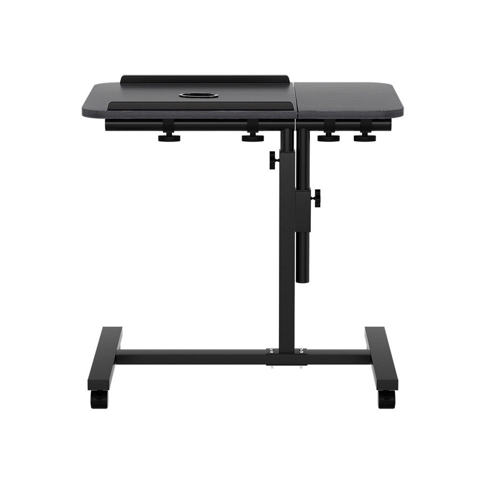 Laptop Desk Table with Cooling Fan Black Portable Workstation