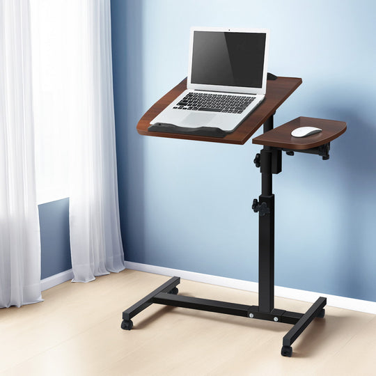 Laptop Desk Table Fan Cooling Walnut 60Cm | Laptop Stands