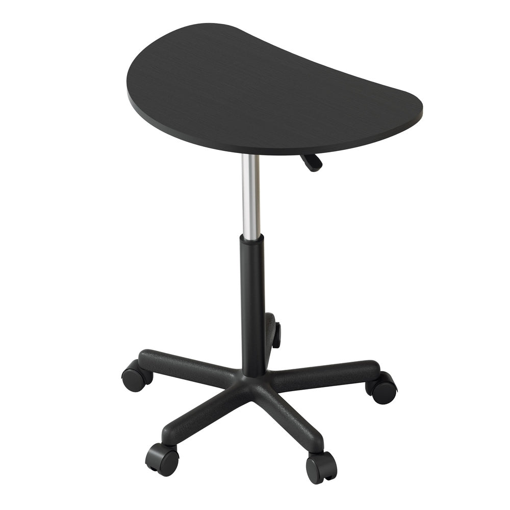 60Cm - Laptop Desk Portable Height Adjustable Table Caster Wheels 60CM Black