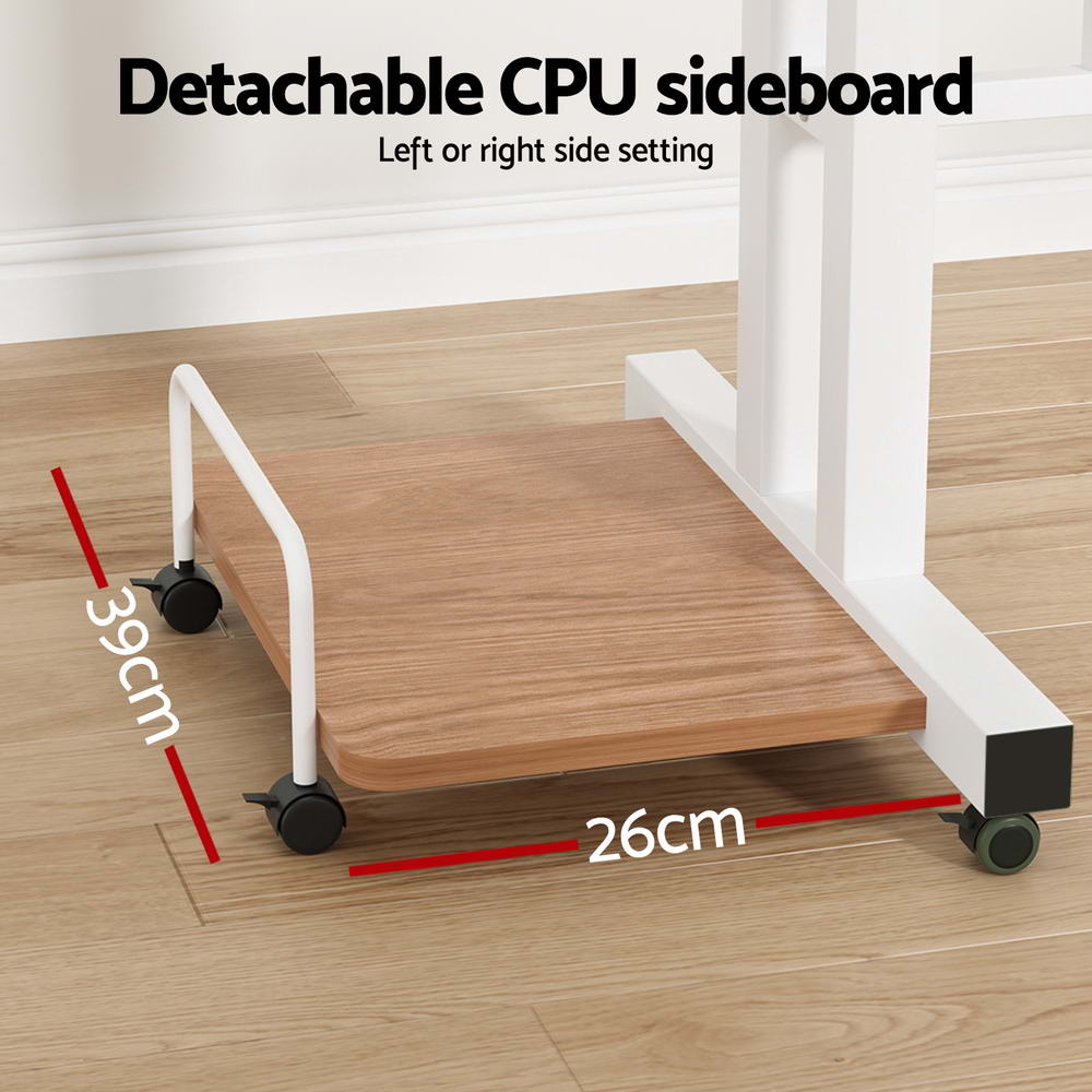 80cm Adjustable Laptop Desk Table Portable Workstation Light Wood