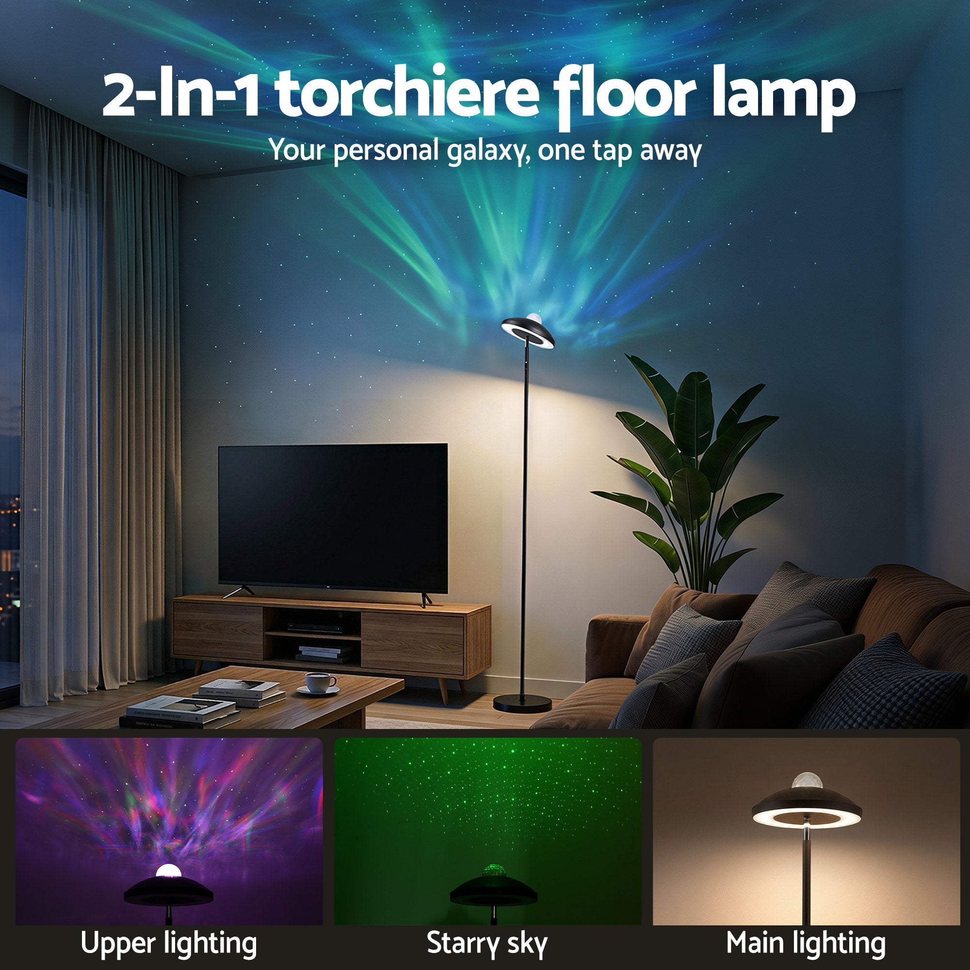 LED Floor Lamp Galaxy Projector RGB 178cm | Simpledeals