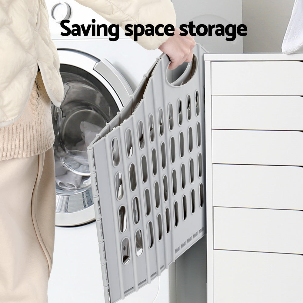 Foldable Laundry Basket - Large Washing Storage Hamper, Laundry Storage - photo 7