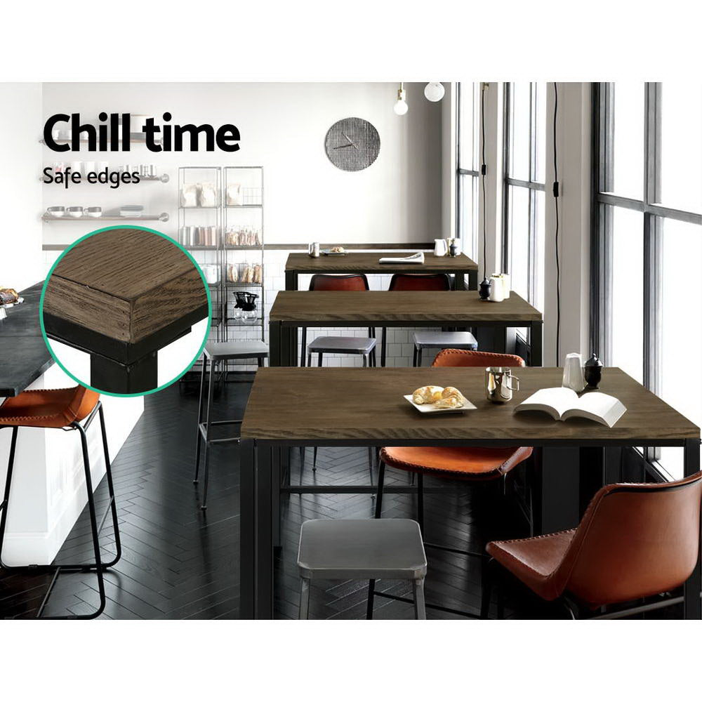 Vintage Industrial High Bar Table For Stool Kitchen Cafe Desk Dark Brown | Brown colour