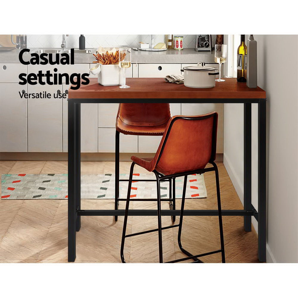 Artiss Vintage Retro Pine - Alex Bar Table 100Cm Rectangular