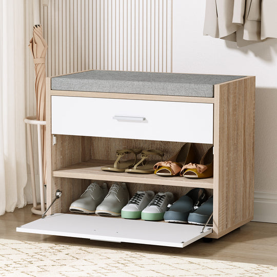 Shoe Rack Bench Shoes Storage Organiser Rack Fabric Seat