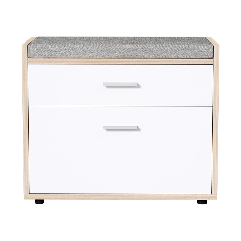Shoe Rack Cabinet Bench Niva 8 Pairs Storage White Seating Organizer