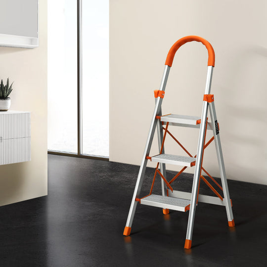3 Step Ladder Multi-Purpose Folding Aluminium Light Weight