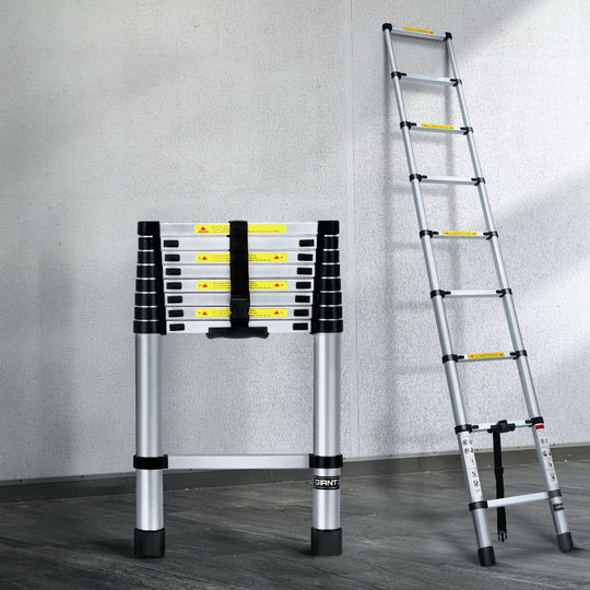 2.6M Telescopic Ladder Aluminium Extension Extendable Steps