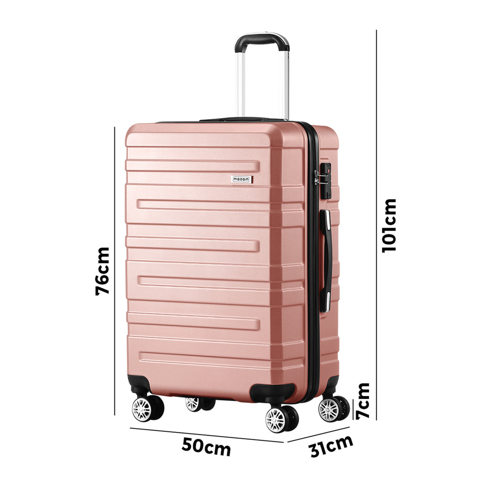 Luggage Suitcase Trolley Set Travel TSA Lock Pink/Purple