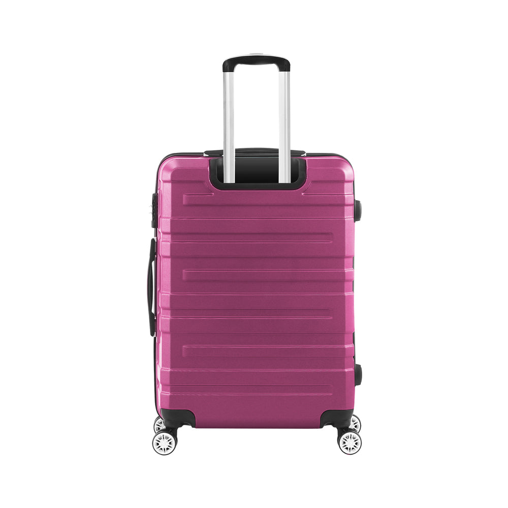 28" Luggage Suitcase Trolley Set TSA Lock Hard Case Magenta