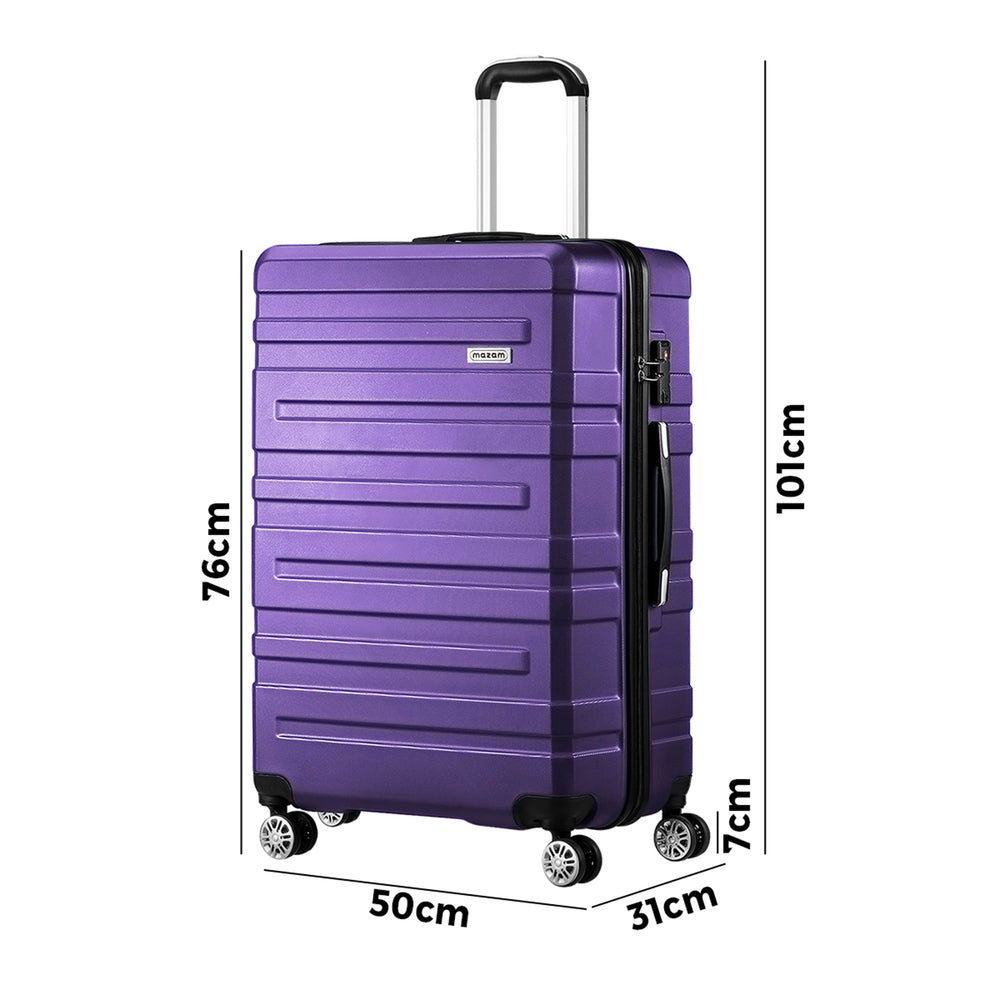 Luggage Suitcase Trolley Set Travel TSA Lock Pink/Purple