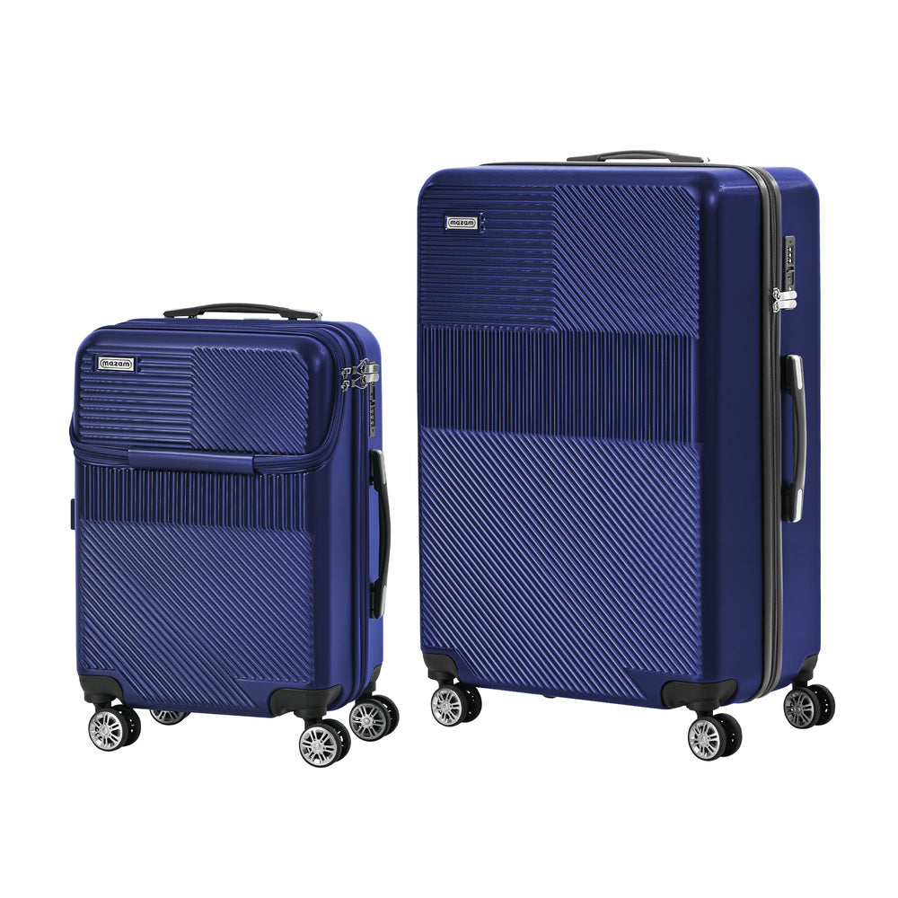 2PCS Luggage Suitcase Trolley TSA Lock Carry On Hard Case