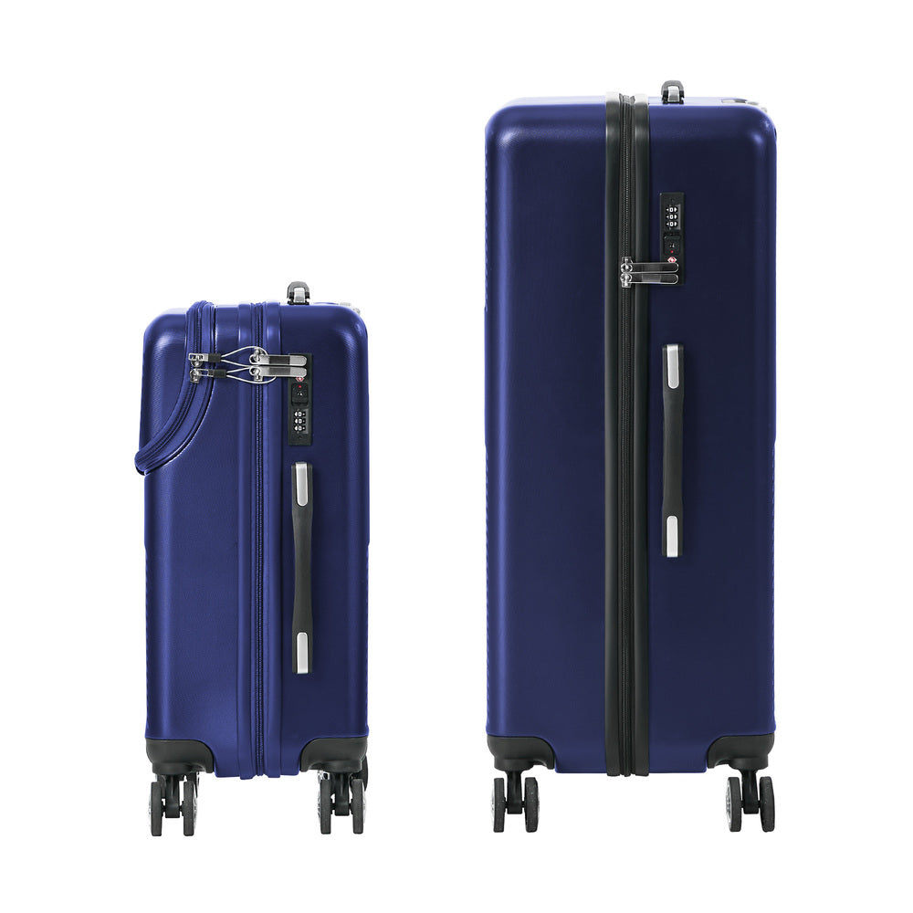2PCS Luggage Suitcase Trolley TSA Lock Carry On Hard Case