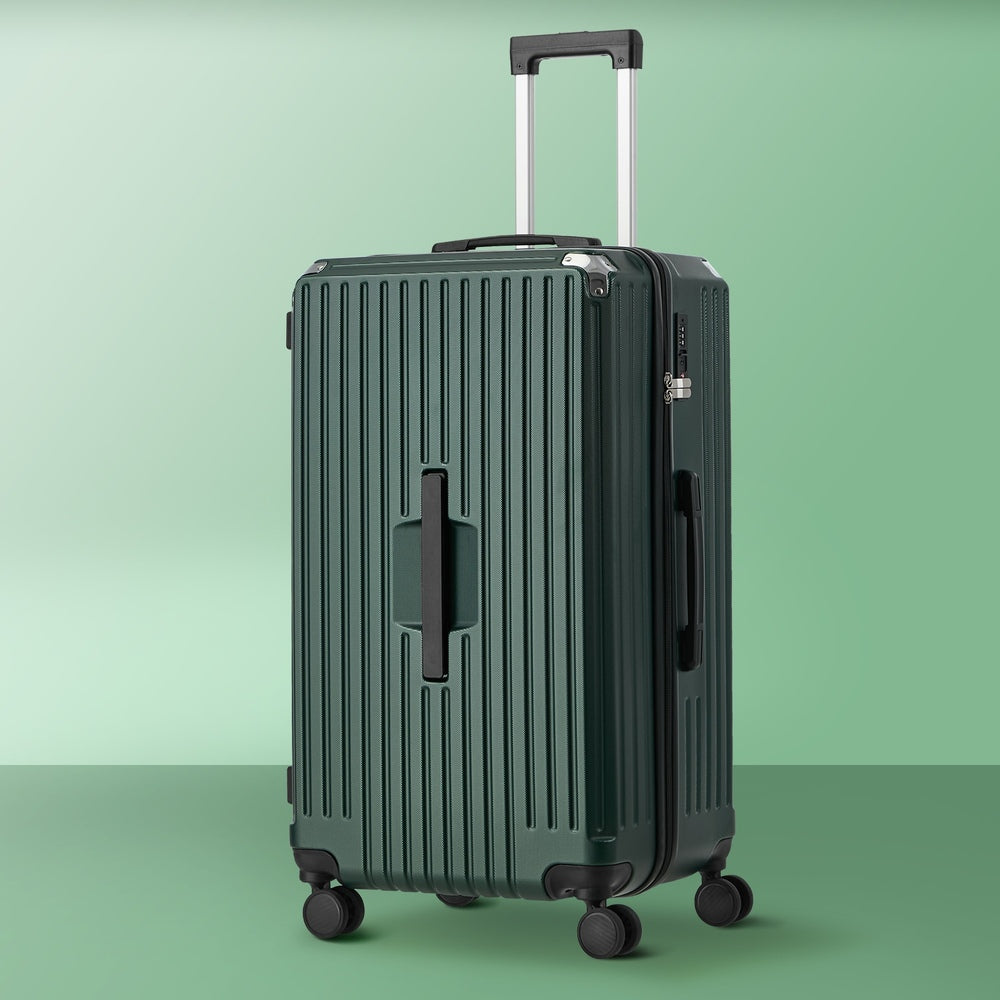 28" Luggage Suitcase TSA Lock Hard Shell Case Cup Holder
