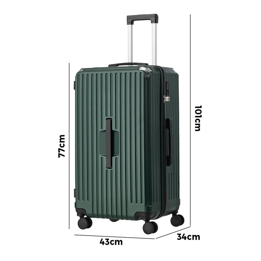 28" Luggage Suitcase TSA Lock Hard Shell Case Cup Holder