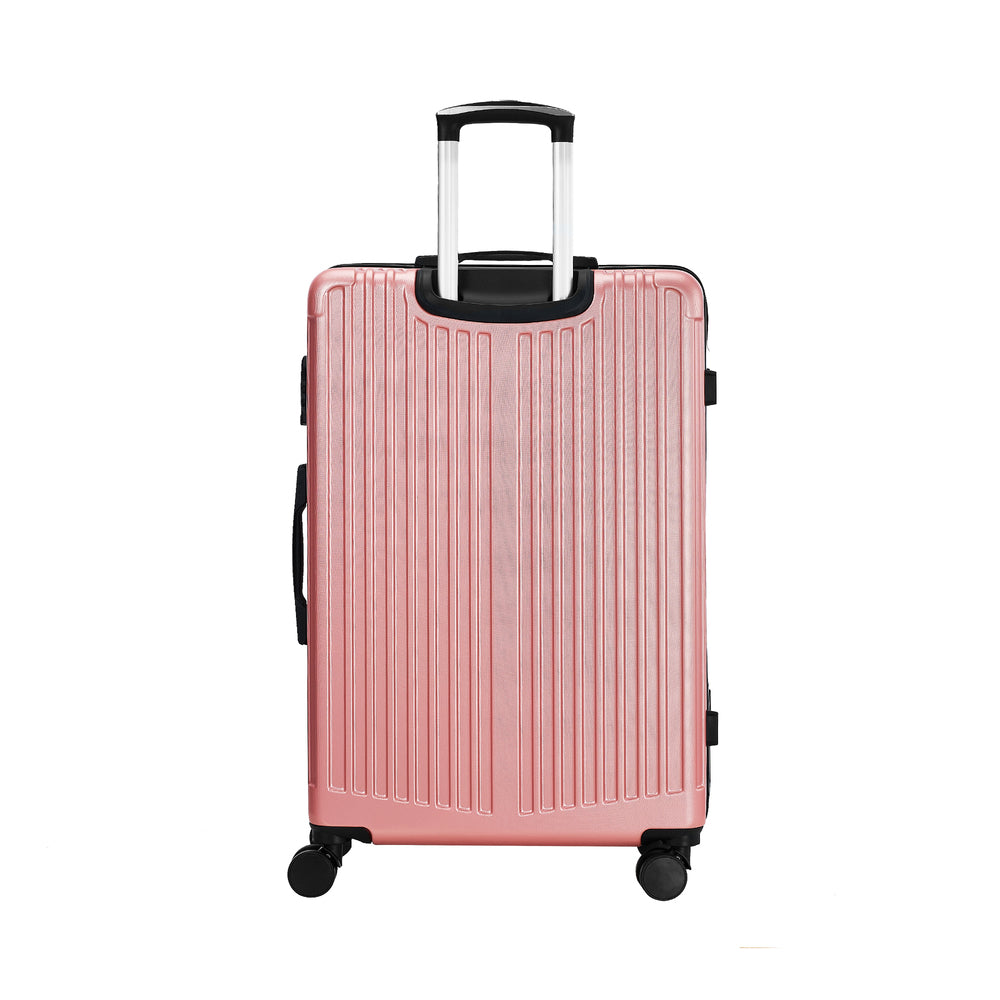 28" Luggage Suitcase Trolley Set Travel TSA Lock ABS Case Pink