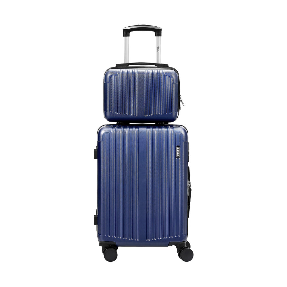 2PCS Luggage Suitcase Trolley Set Carry On TSA Hard Case Black