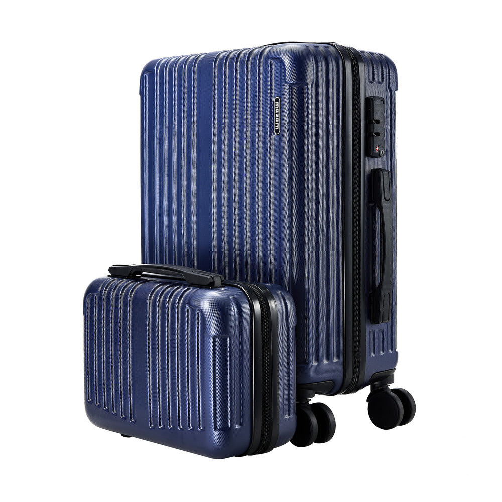 2PCS Luggage Suitcase Trolley Set Carry On TSA Hard Case Black