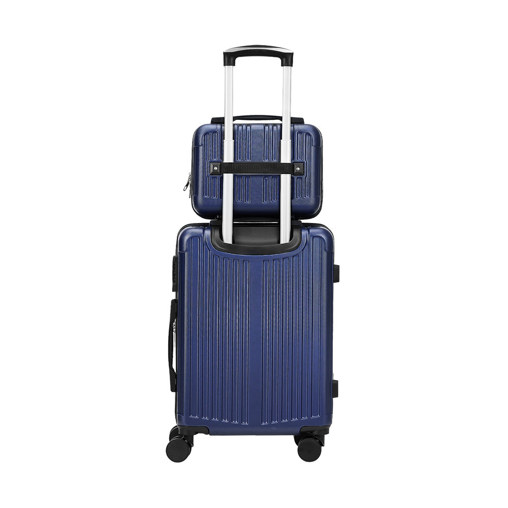 2PCS Luggage Suitcase Trolley Set Carry On TSA Hard Case Black