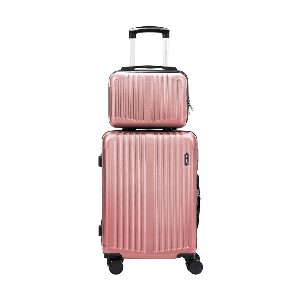2PCS Luggage Suitcase Trolley Set Carry On TSA Hard Case Black