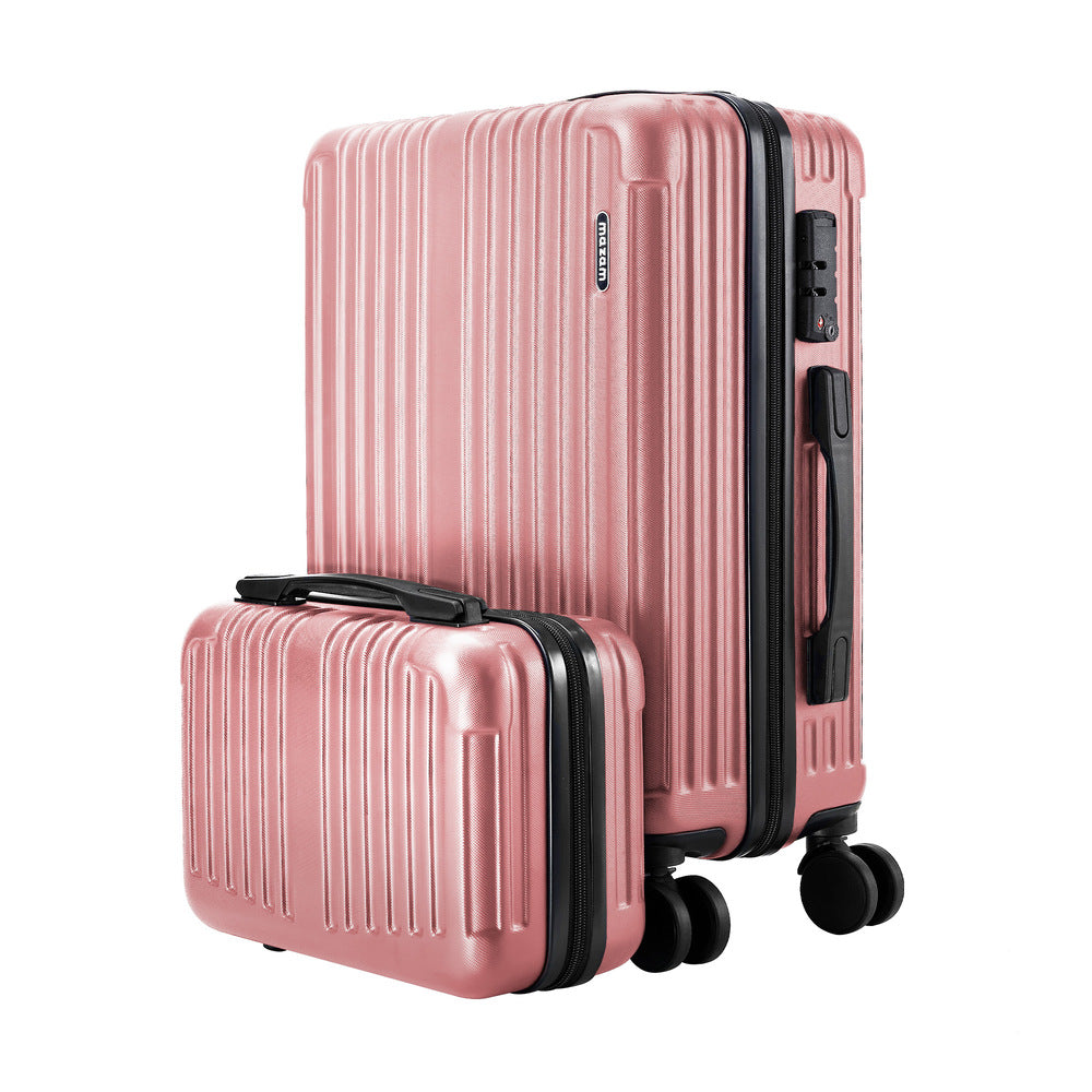 2PCS Luggage Suitcase Trolley Set Carry On TSA Hard Case Black