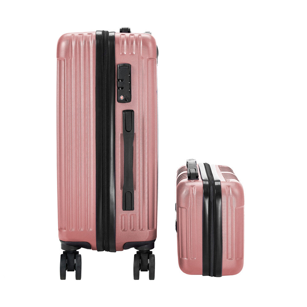 2PCS Luggage Suitcase Trolley Set Carry On TSA Hard Case Black