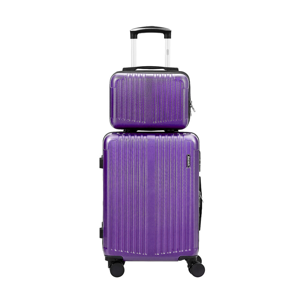 2PCS Luggage Suitcase Trolley Set Carry On TSA Hard Case Black