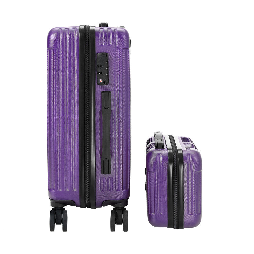 2PCS Luggage Suitcase Trolley Set Carry On TSA Hard Case Black