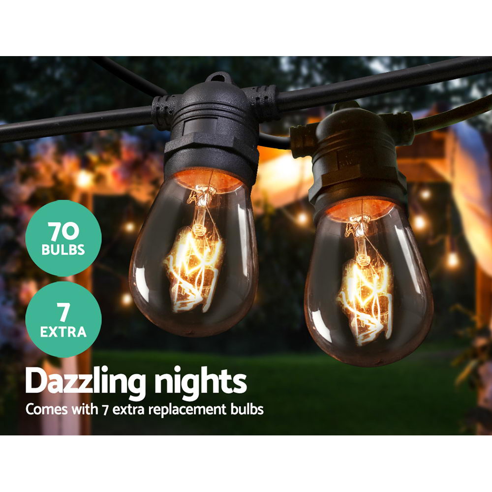 65M Led Festoon String Lights For Outdoor Events, Outdoor Decorations & Lights