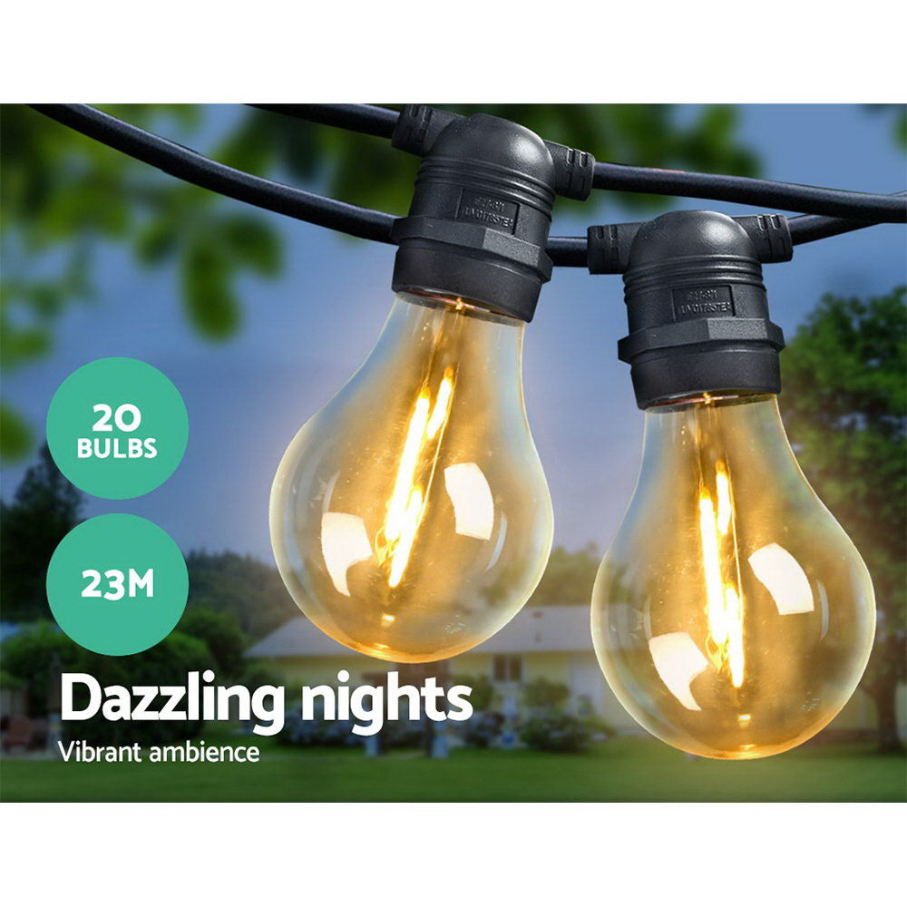 23m LED Festoon String Lights for Christmas Decoration Outdoor & Indoor
