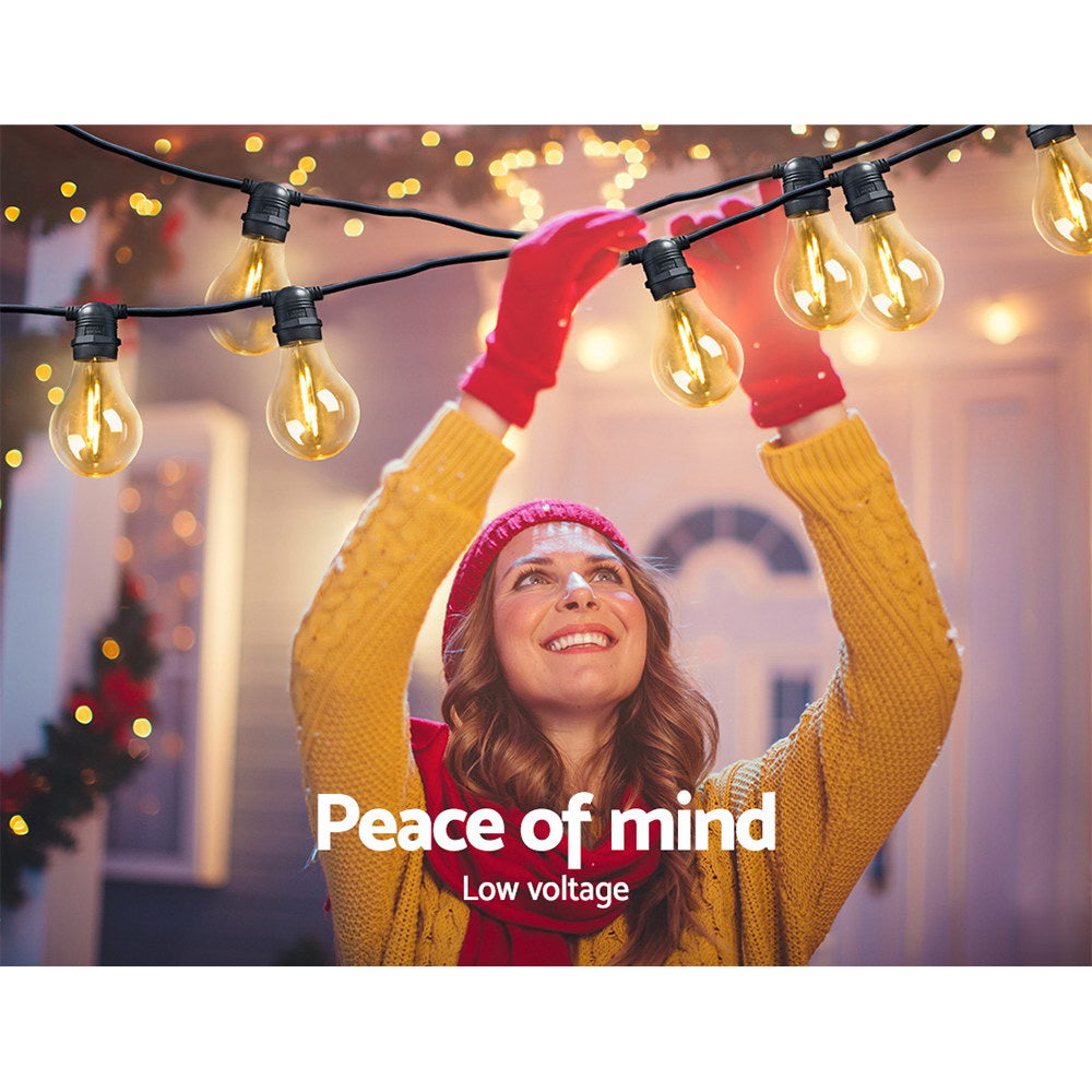 23m LED Festoon String Lights for Christmas Decoration Outdoor & Indoor
