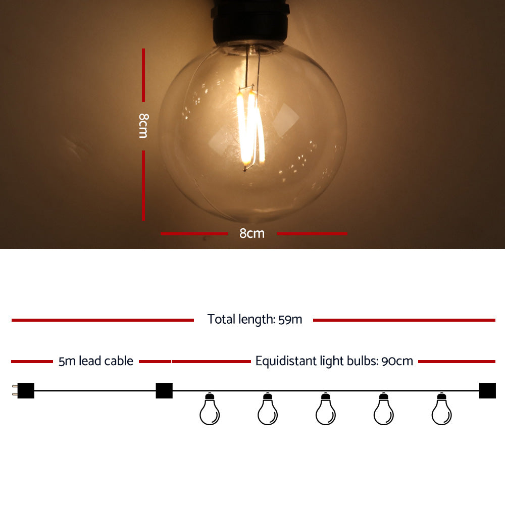 59M Led Festoon Lights Sting Lighting Kits Wedding Outdoor Party