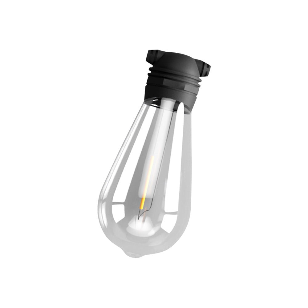 Outdoor Decorations & Lights - Glowing Solar Festoon Lights for Outdoor Christmas Magic