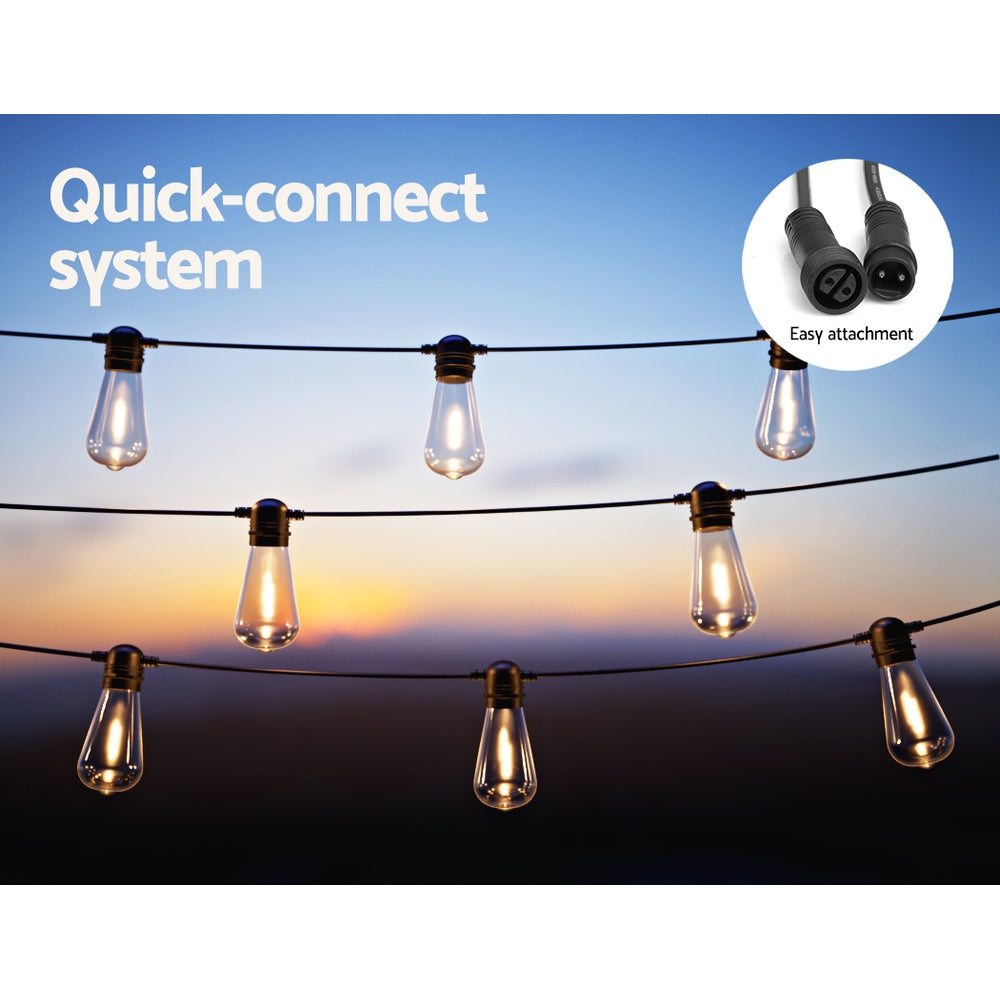 Glowing Solar Festoon Lights for Outdoor Christmas Magic, Outdoor Decorations & Lights - photo 7