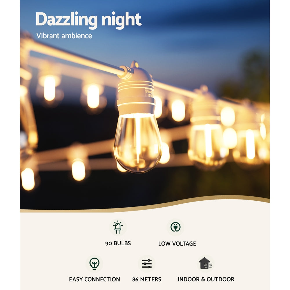 Festive Radiance Festoon Lights for Outdoor Christmas Wedding Party with Outdoor Decorations & Lights