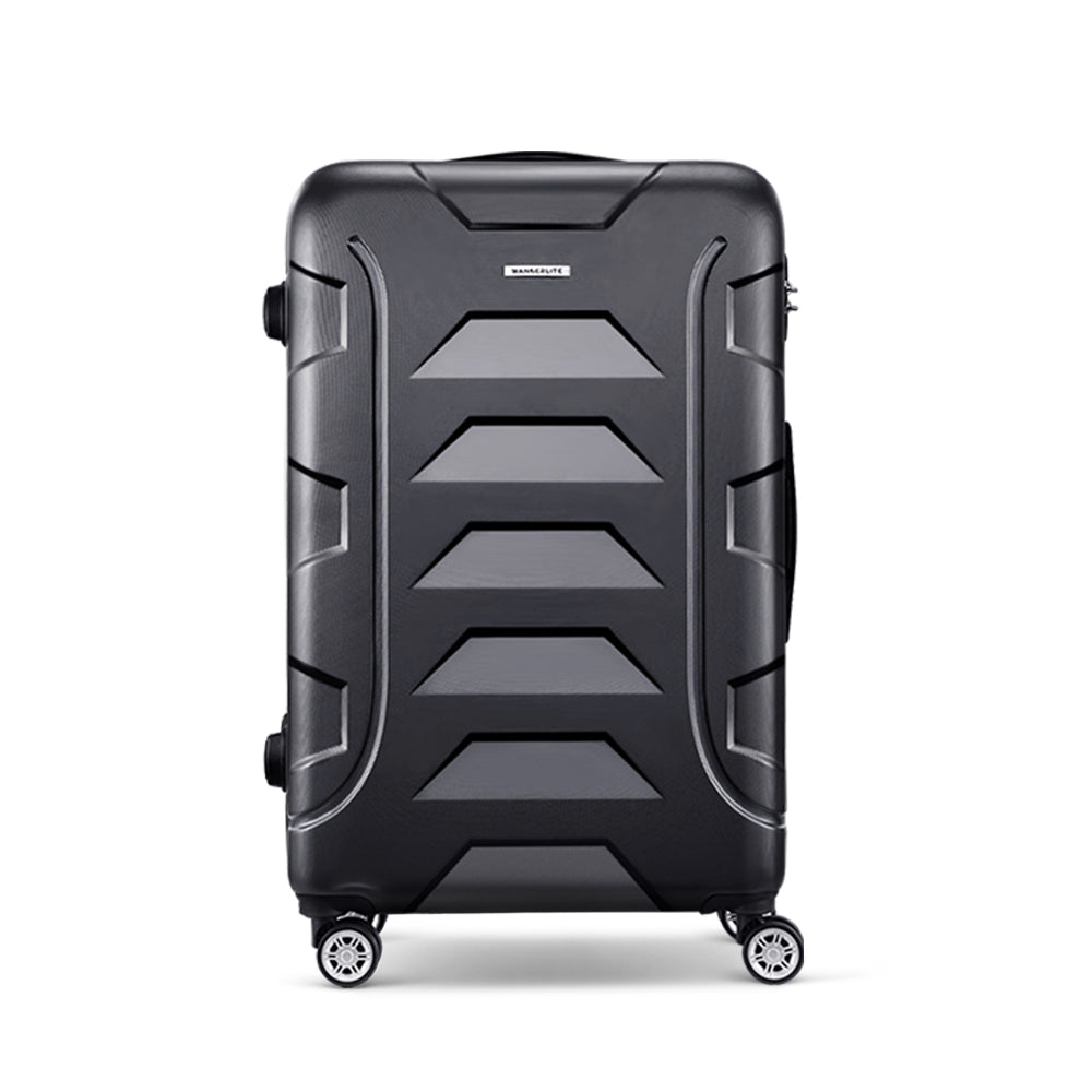Wanderlite 28" Luggage Sets Suitcase Trolley Travel Hard Case Lightweight Black