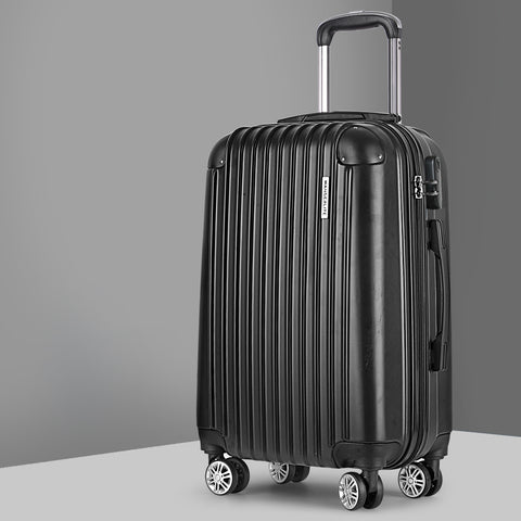Wanderlite 20inch Lightweight Hard Suit Case Luggage Black