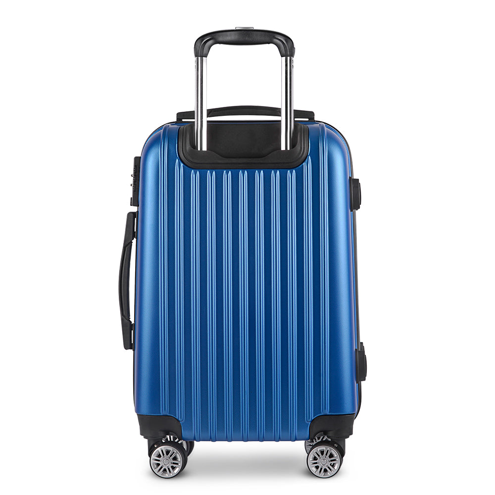 28" 75cm Luggage Trolley Suitcase Hard Case TSA Lock Blue