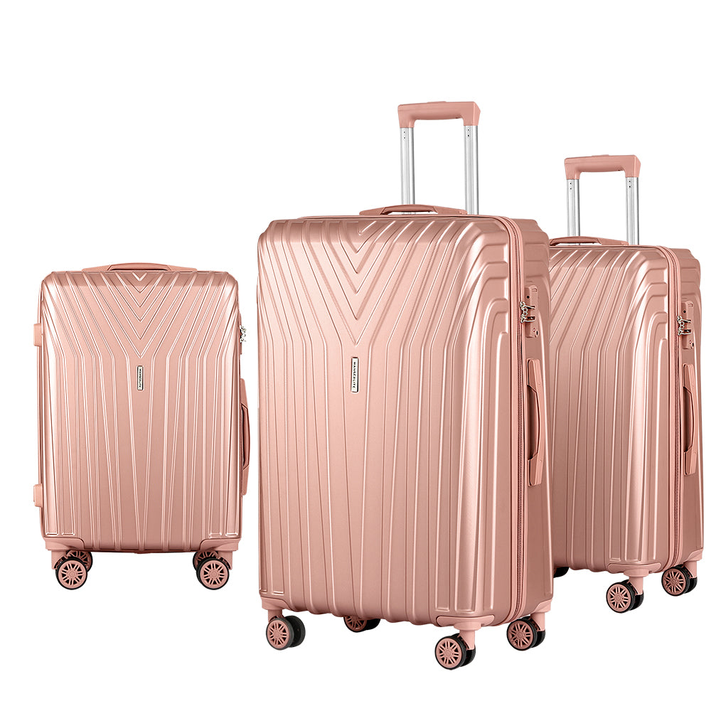 Pink 3pc Hardcase Luggage Set
