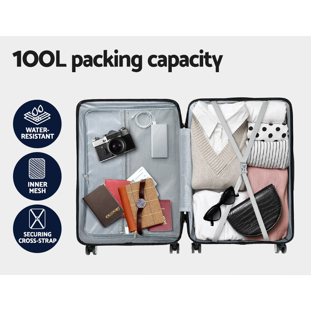 Light and Durable 28'' Luggage Travel Suitcase Set (Light Grey)